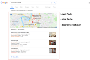 Local Pack bei Google